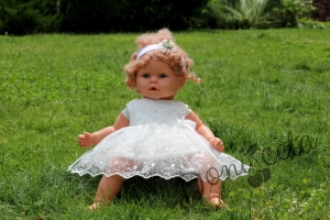 Официална детска рокля в бяло