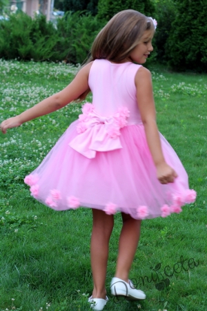 Official children's dress in pink with a vest