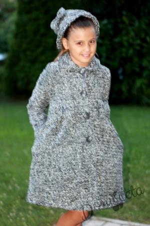 Детско палто за момиче  с шапка