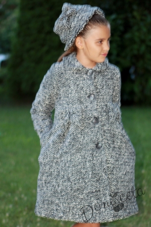 Детско палто за момиче  с шапка