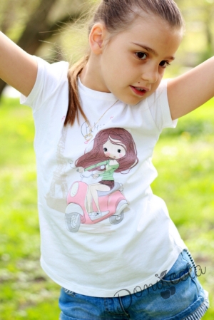 Детска туника/тениска с картинка на Париж