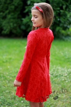 Official children's dress in red lace