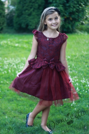 Official children's dress  with lace and tulle