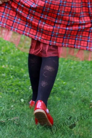 Детски фигурален чорапогащник в черно 60D