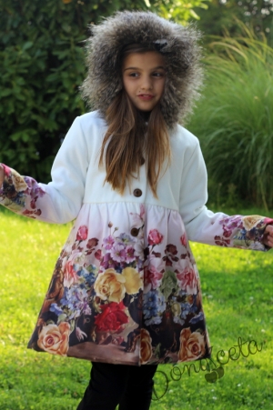 Детско палто на цветя