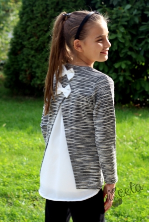 Детска блуза с надпис от пайети 
