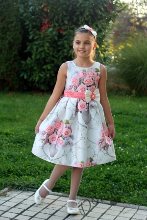 Официална детска рокля на цветя Деси