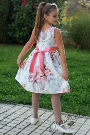 Официална детска рокля на цветя Деси