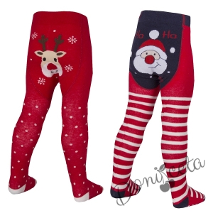 Baby Christmas Patch Panel Design Tights