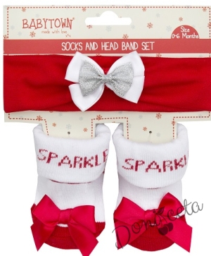 Baby Christmas Headband & Sock Set