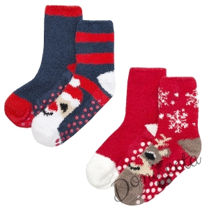 Комплект от 2 чифта чорапки в червено