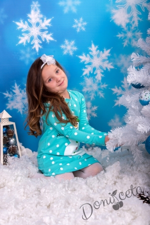  Коледна рокля със снежен човек