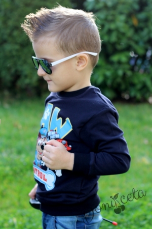 Детска ватирана блуза в тъмносиньо с PAW PATROL
