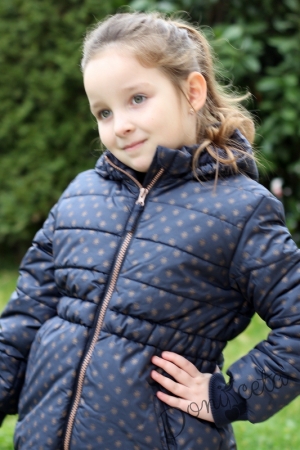 Children's winter jacket with a hood