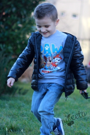Детска ватирана блуза в сиво PAW PATROL