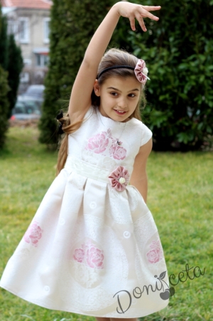 Официална детска рокля с цвете
