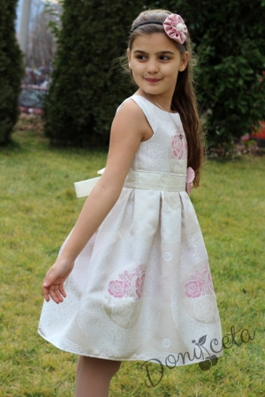 Официална детска рокля с цвете