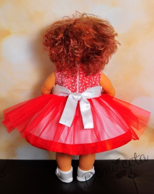 Официална детска/бебешка рокля  в червено 
