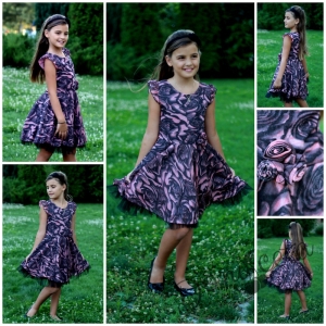 Официална детска рокля на цветя Пепелота