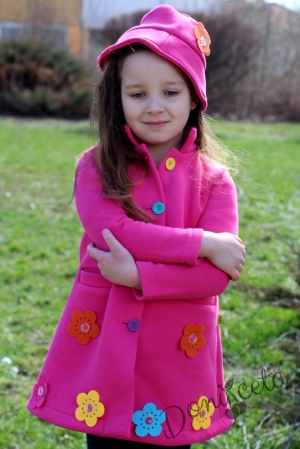 Children's autumn coat with a hat