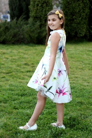 Официална детска рокля с пъстри цветя Аглая 