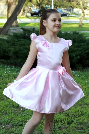 Официална детска рокля в розово Рианда