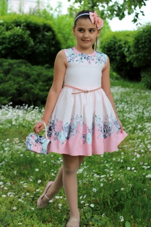 Официална или ежедневна детска рокля Клара с чантичка 
