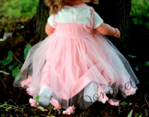 Official children's dress in peach colour