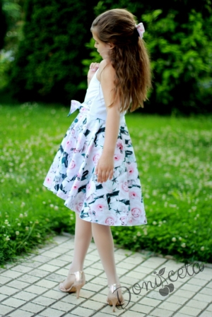 Официална детска рокля с рози