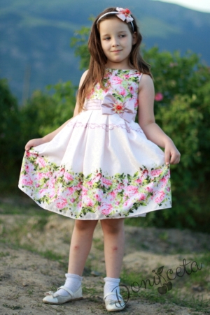 Официална детска рокля на цветя Захаринка