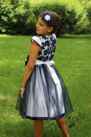 Официална детска рокля  с дантела