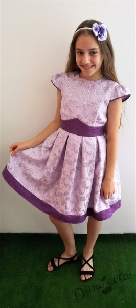 Официална детска рокля в лилаво