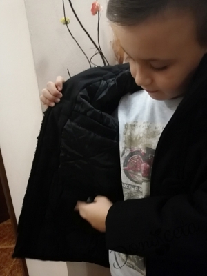 Детско зимно палто в черно