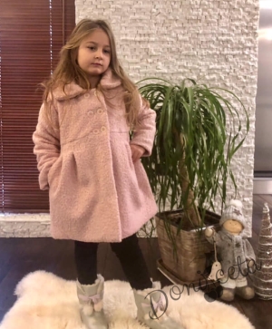 Детско палто в розово 