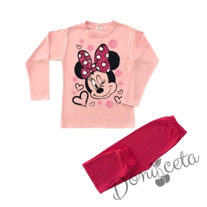 Детска пижама в розово с Мини 