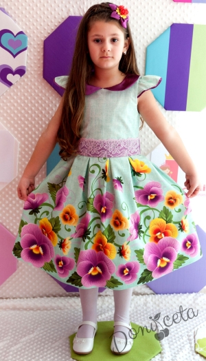 Празнична детска рокля на цветя Лия