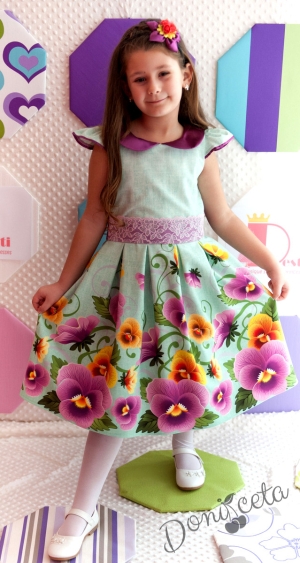Празнична детска рокля на цветя Лия