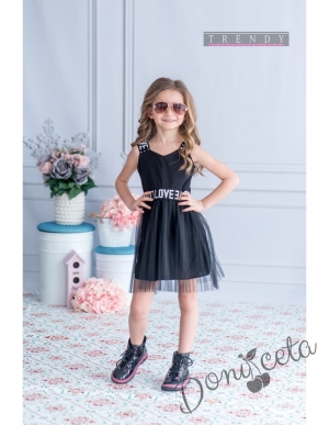 Детска  рокля в черно  от Колекция Майки и дъщери