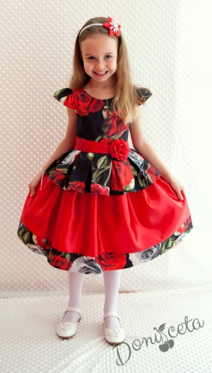 Официална детска рокля на цветя 7698293/281ЧР
