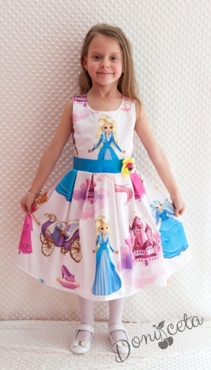 Официална детска рокля с принцеси с болеро