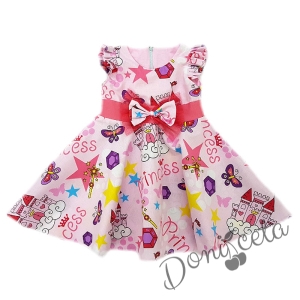 Лятна детска рокля с принцеси