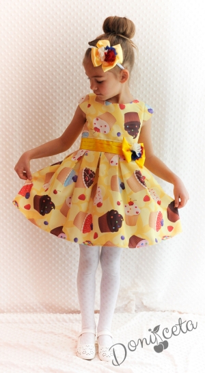 Официална детска рокля  Хриси с кексчета