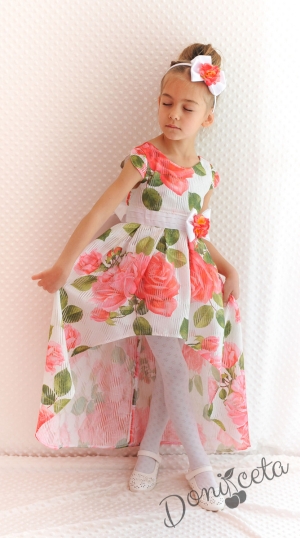 Официална детска дълга рокля на цветя 282РСО