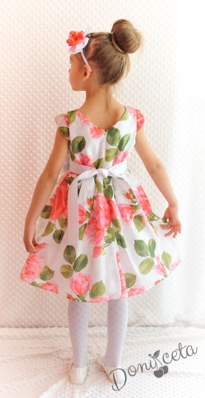 Официална детска рокля  с рози