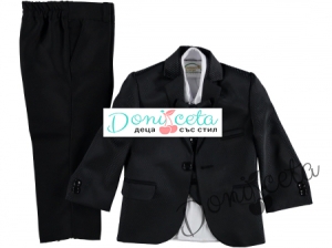 Елегантен комплект от панталон, риза, сако и папионка 