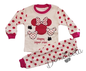 Бебешка пижама за момиче в циклама със Супер Мини