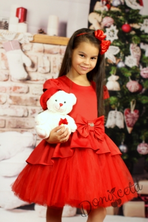 Детска рокля за празник червена