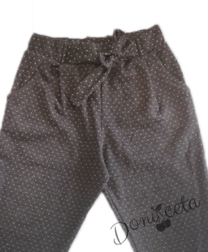 Детски спортен панталони в сиво за момиче 