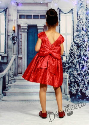 Бласкава детска рокля в червено