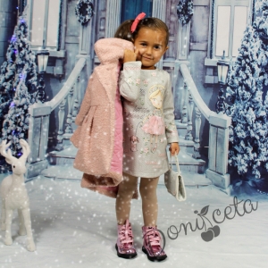 Детско палто в розово за момиче